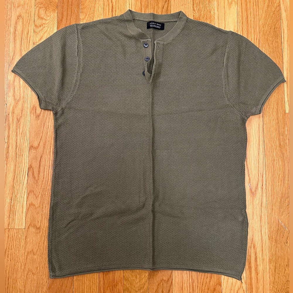 Zara Summer Green Short Sleeve Shirt